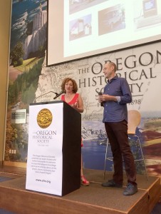 Anina Bennett and Paul Guinan at the Oregon Historical Society Anina Bennett and Paul Guinan at the Comic City USA exhibition of Pacific Northwest cartoonists at the Oregon Historical Society in Portland