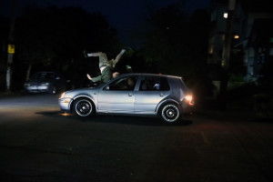 Protester hit by car (image from Portland Mercury) Protester hit by car (image from Portland Mercury)