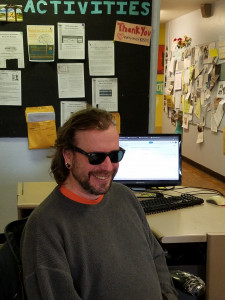 Volunteer at front desk