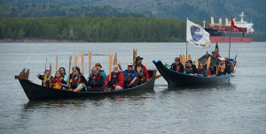 Tribes rally on the water against Kalama methanol refinery Tribes rally on the water against Kalama methanol refinery