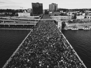 Protesters fill Burnside Bridge June 2, 2020 Protesters fill Burnside Bridge June 2, 2020