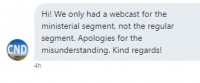 The CND never meant for that webcast to go out.