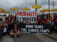 Oil Train Protest on BNSF Tracks in Vancouver, WA Oil Train Protest on BNSF Tracks in Vancouver, WA